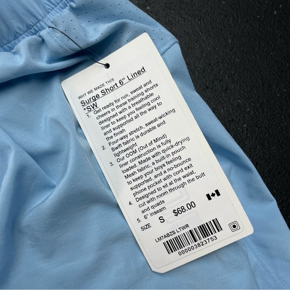 lululemon SeaWheeze Surge 6” Lined Shorts mens size small Limited Edition - Picture 3 of 6
